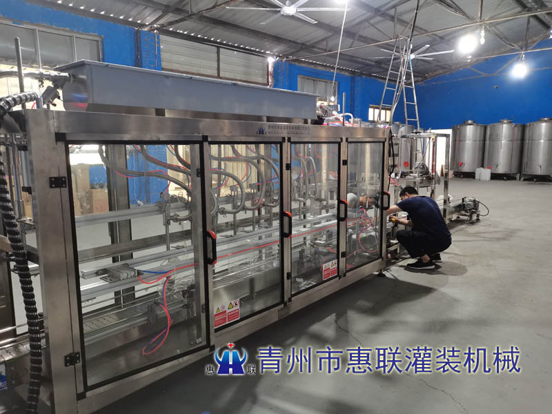 直線式桶裝酒桶裝油灌裝生產線